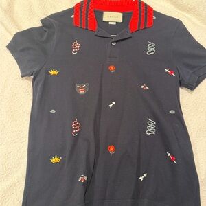 Gucci Kids Polo with Red and Navy Accents
